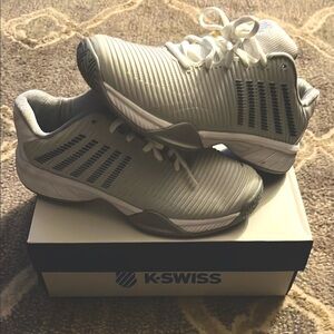 K-Swiss Gray and White Sneakers